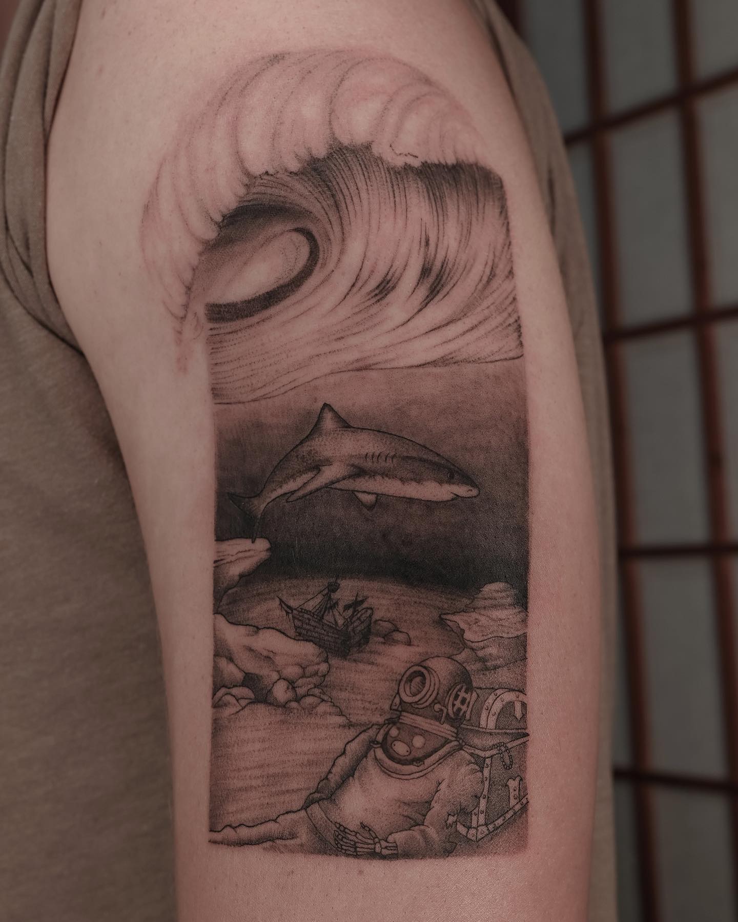 Chetana tattoo work at Beach Park Tattoo