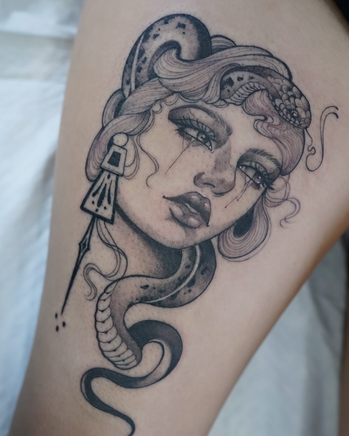 Dani G tattoo work at Beach Park Tattoo