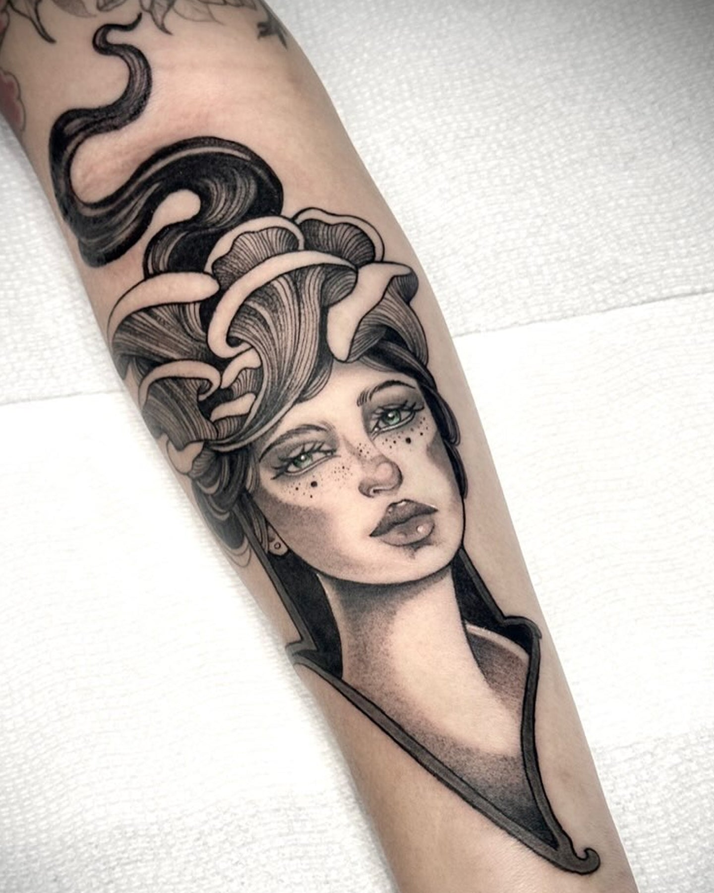 Dani G tattoo work at Beach Park Tattoo