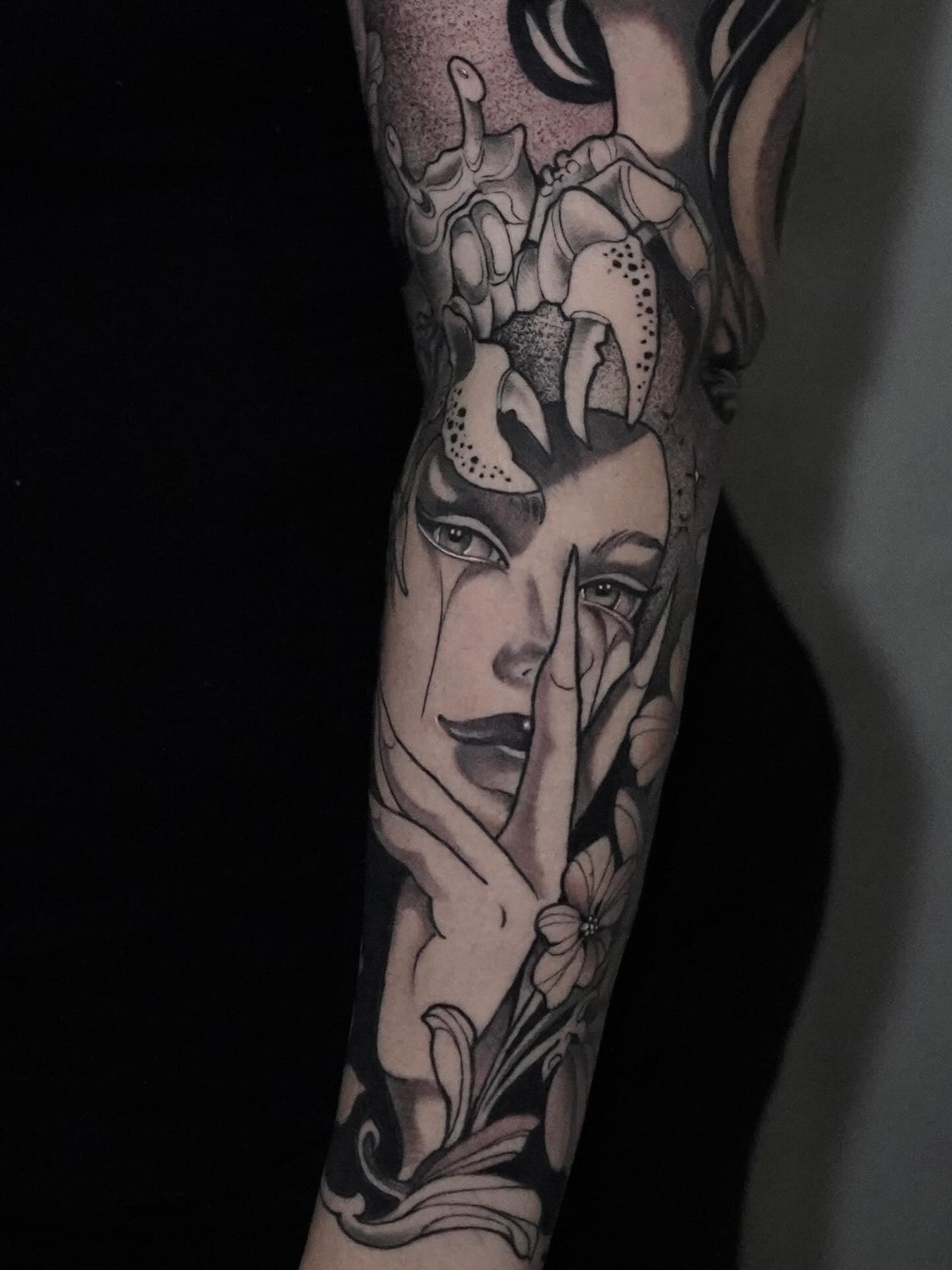 Dani G tattoo work at Beach Park Tattoo