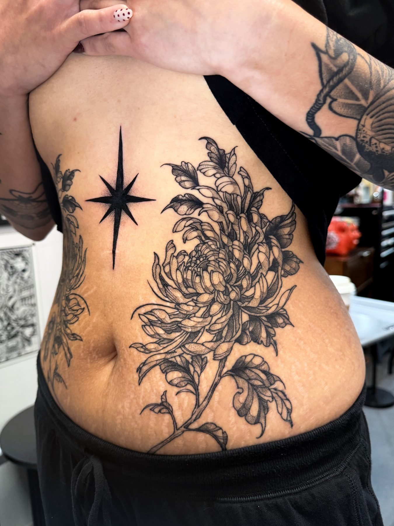 Hxllcat tattoo work at Beach Park Tattoo Kailua
