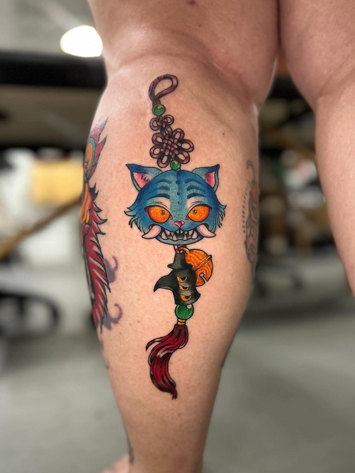 Hxllcat tattoo work at Beach Park Tattoo Kailua