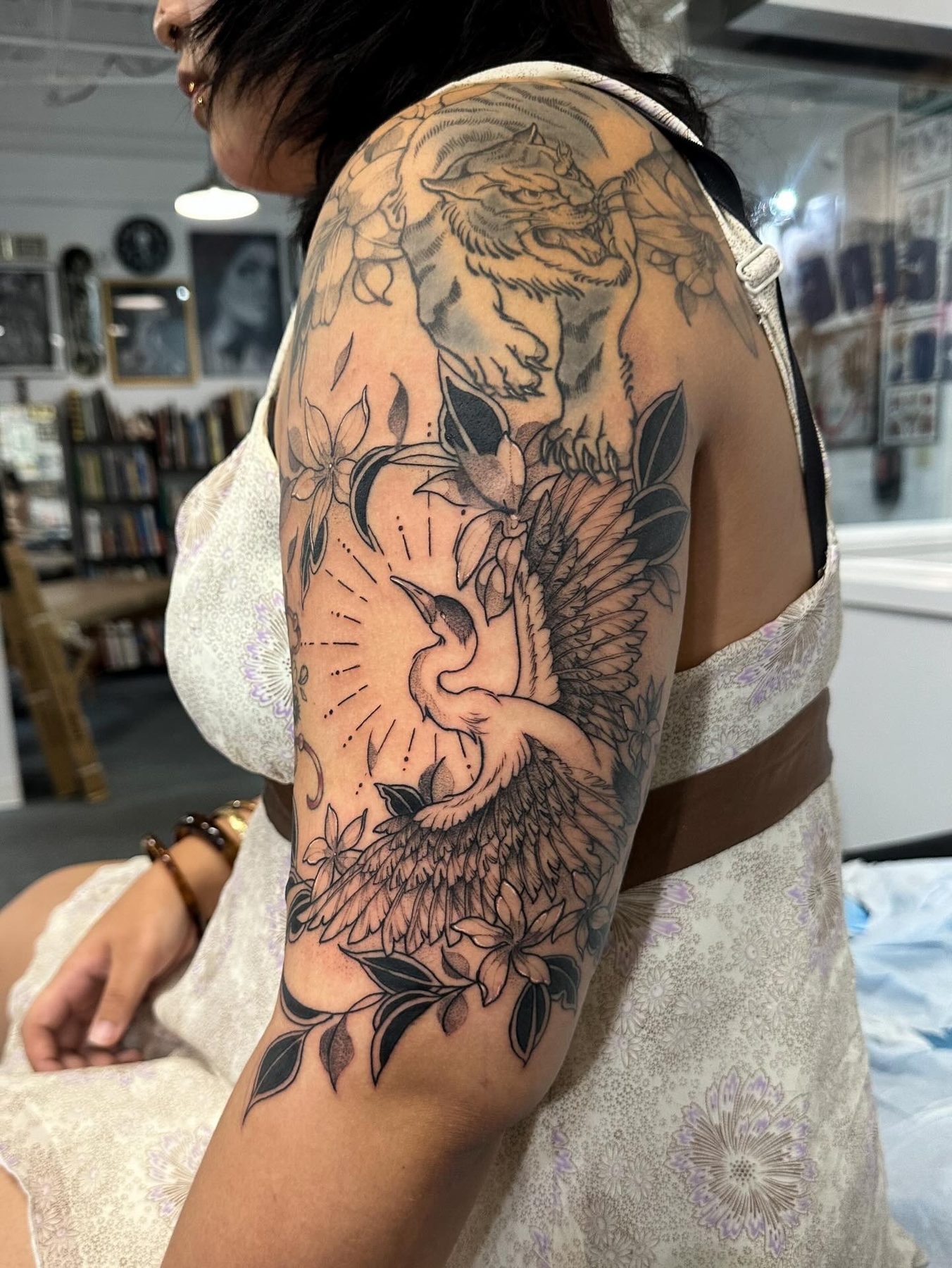 Hxllcat tattoo work at Beach Park Tattoo Kailua