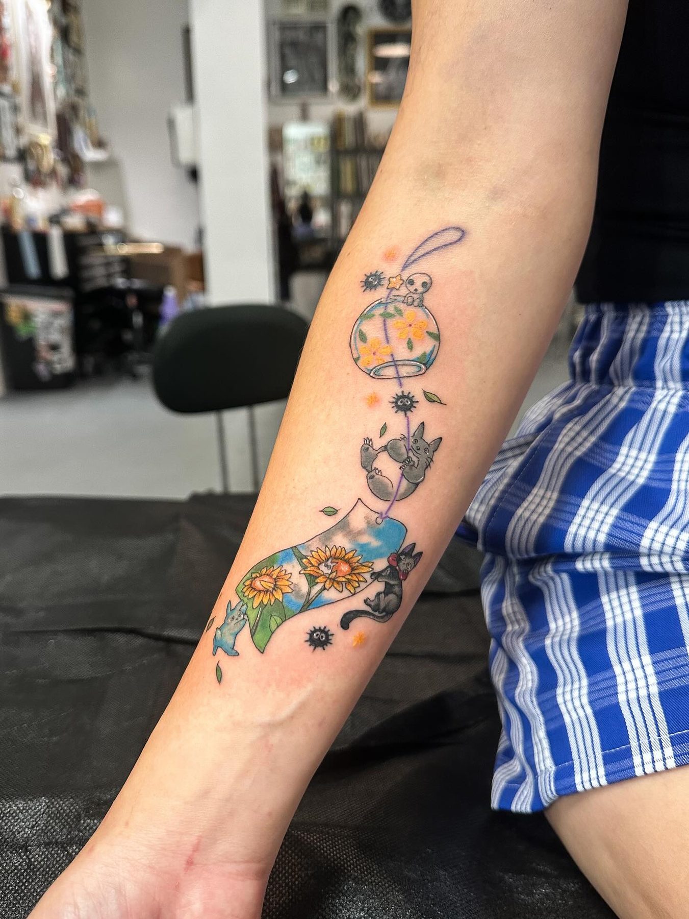 Hxllcat tattoo work at Beach Park Tattoo Kailua