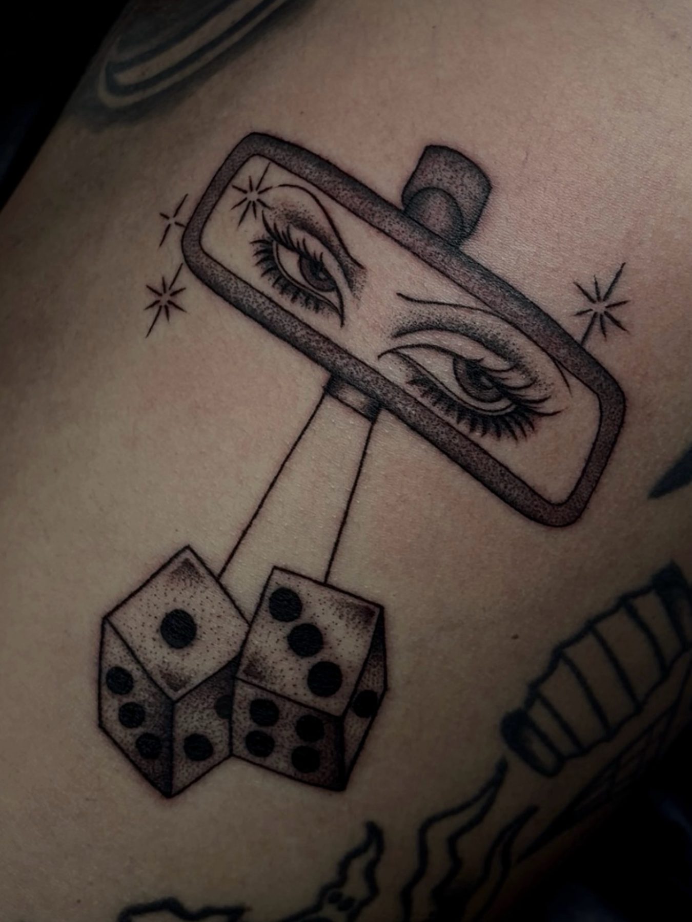 Lily tattoo work at Beach Park Tattoo