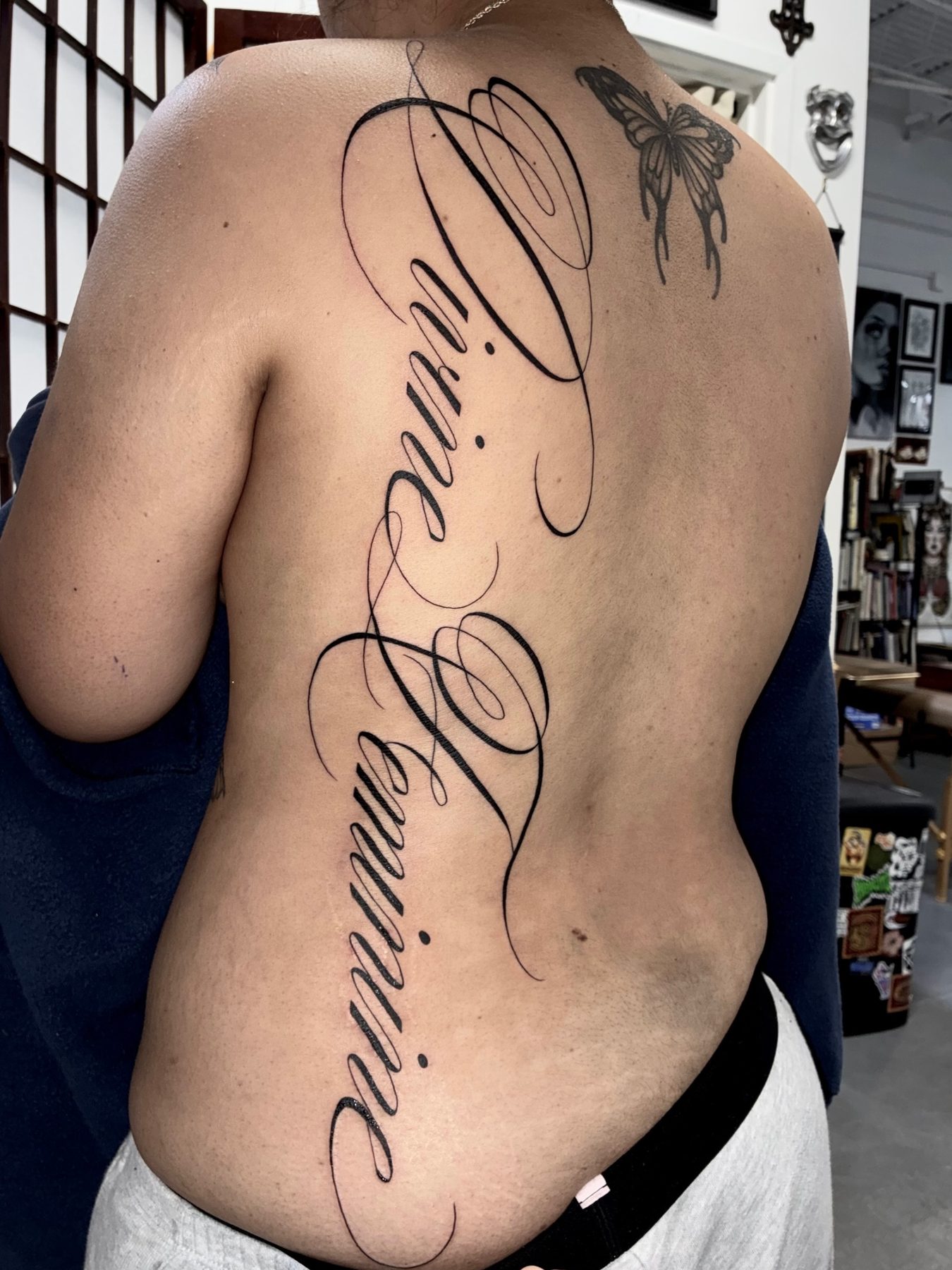 Lily tattoo work at Beach Park Tattoo Kailua