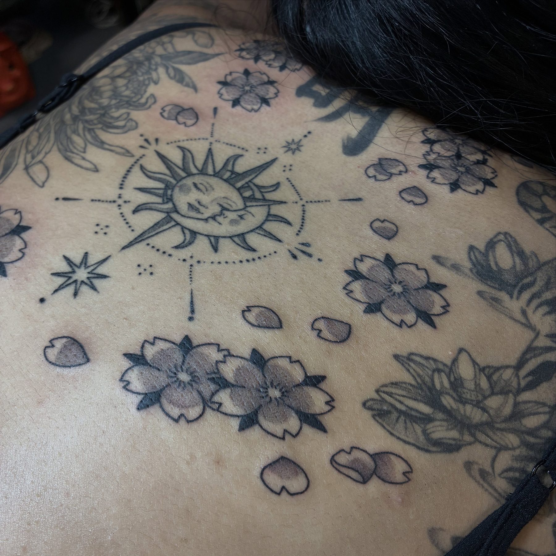 Lily tattoo work at Beach Park Tattoo Kailua