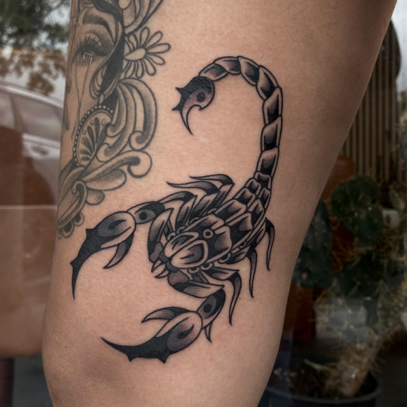 Lily tattoo work at Beach Park Tattoo Kailua