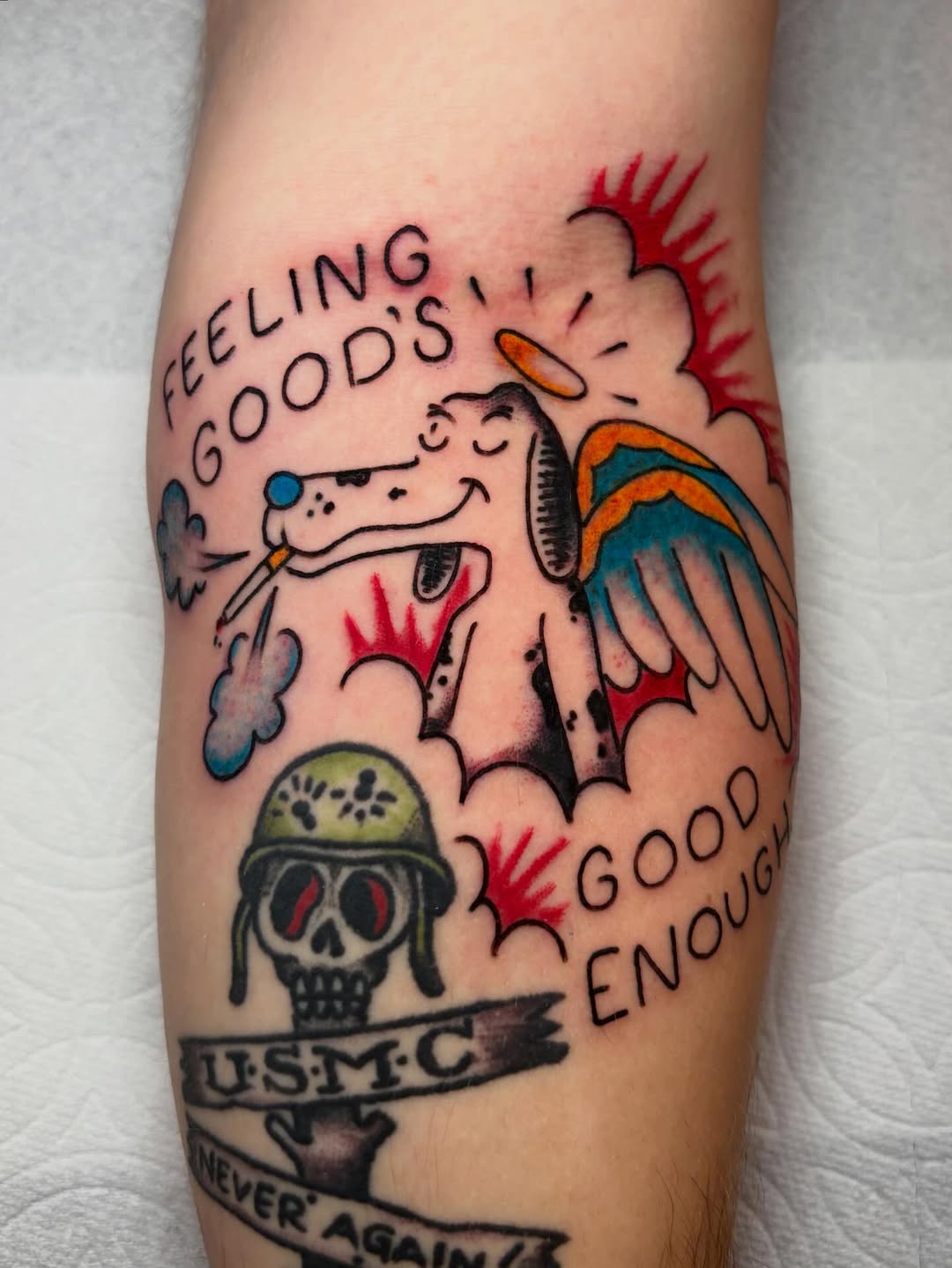 Lucas tattoo work at Beach Park Tattoo
